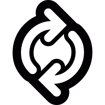 Spinning arrows vector logo