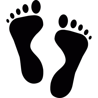 Human footprint vector logo