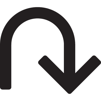 U-Turn Arrow vector logo