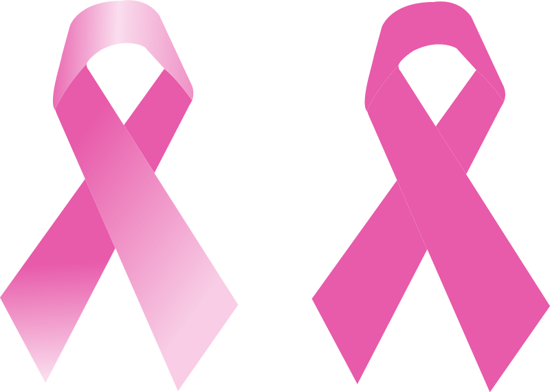 Breast Cancer Ribbon vector logo