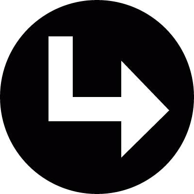 Turn right sign vector logo