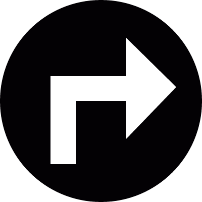 Turn right vector logo