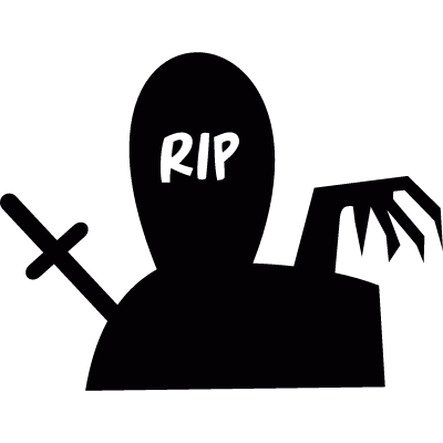 Rip zombie vector logo