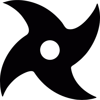 Ninja Shuriken vector logo