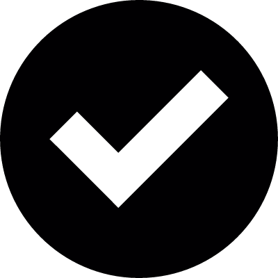 Bold check button vector logo