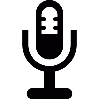 Radio microphone vector logo