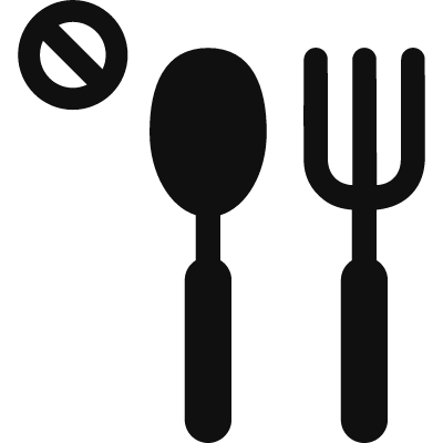 Food not allowed vector logo