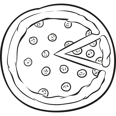 Pepperoni Pizza vector logo