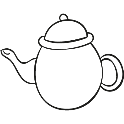 Vintage Teapot vector logo