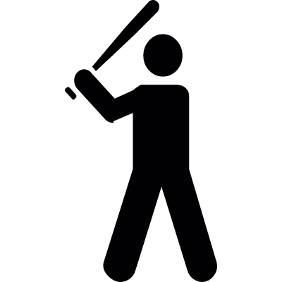 Batter silhouette vector logo