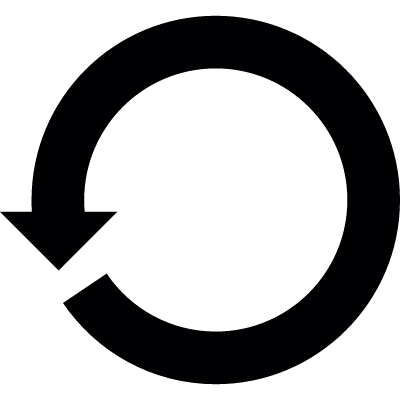 Circular counterclockwise rotating arrow vector logo