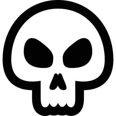 Angry skull vector logo