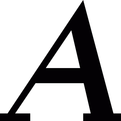 Text alphabet a vector logo