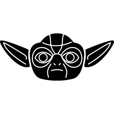 Yoda portrait vector logo