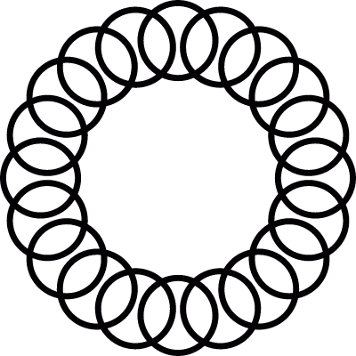 Circular ring of an spiral vector logo