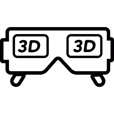 3d glasses vector logo