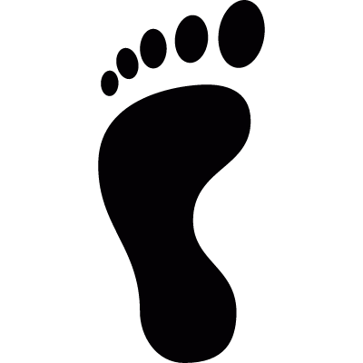 Left footprint vector logo