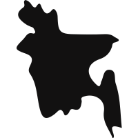 Bangladesh country map silhouette vector