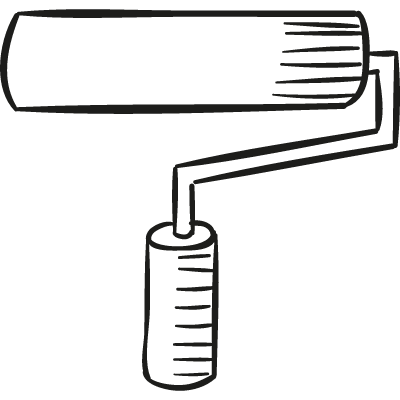 Paint Roll vector logo