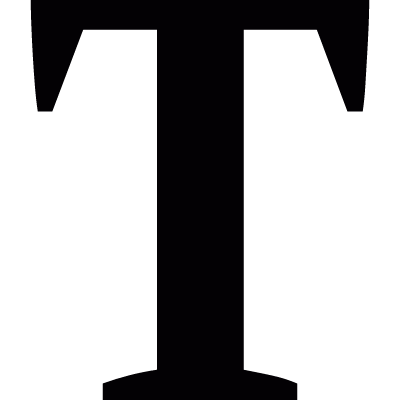 Uppercase t letter vector logo