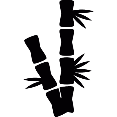 Bamboo branches vector logo