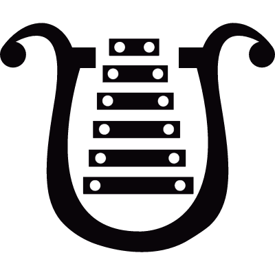 Bell lyre vector logo