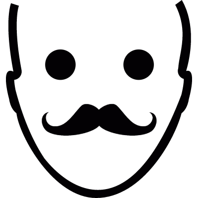 Man with mustache vector logo