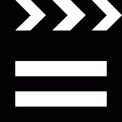 Cinema clapboard vector logo