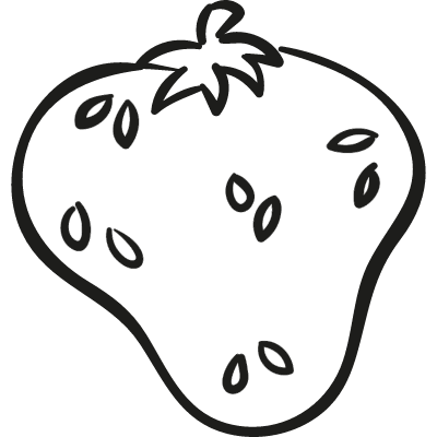 Organic Strawberry vector logo