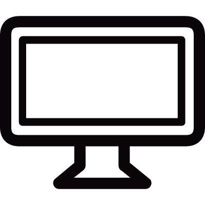 Frontal tv monitor vector logo