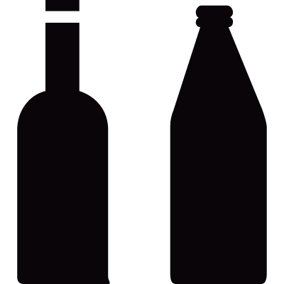 two bottles vector logo