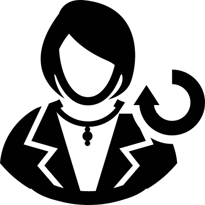 Modern User with Reload Arrow vector logo